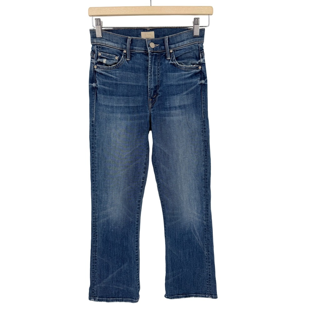 Mother The Insider Crop Jeans 25 Blue Double Trouble Flare
